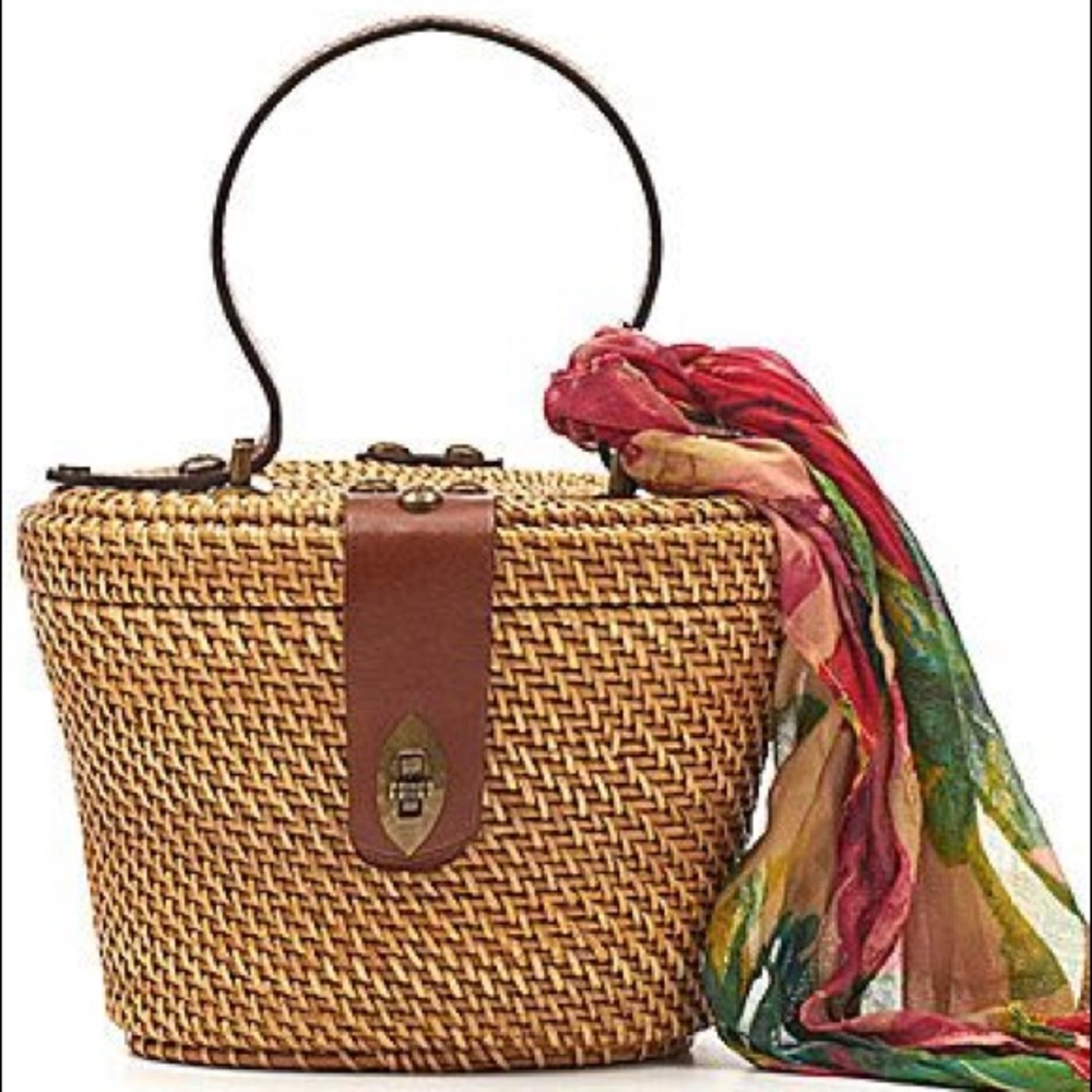 NWT Patricia Nash Caselle Wicker Basket Purse